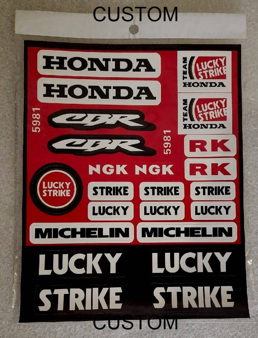

Наклейки на планшете "HONDA" набор 23шт 22х17cм