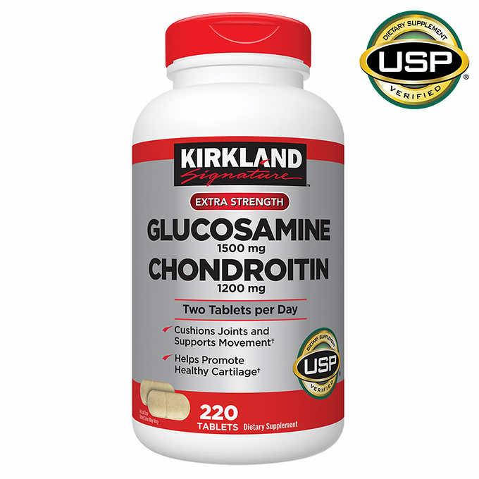 

Глюкозамин с хондроитином, Kirkland Signature, 220 таблеток годен до 02/25