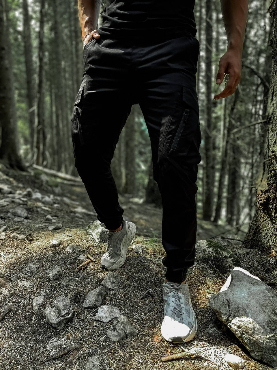 

Штаны карго мужские черные "Storm" брюки коттоновые осенние | весенние | летние