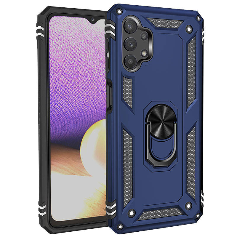 

Ударопрочный чехол Serge Ring for Magnet для Samsung Galaxy A32 4G, Темно-синий