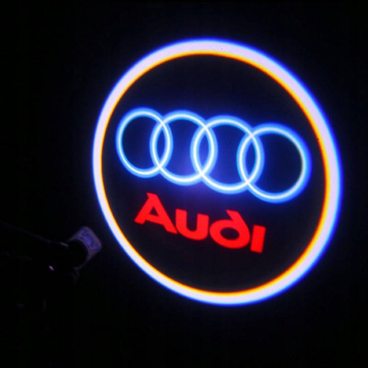 

Логотип подсветка двери Ауди Lazer door logo light Audi