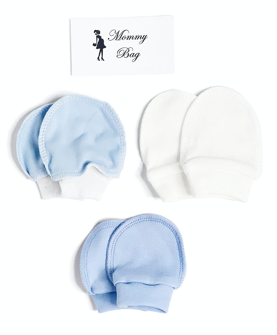 

Рукавички-царапки набор 3 шт для мальчика №6 Голубые