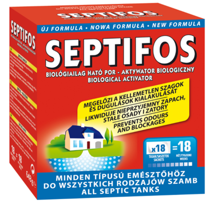 

Биоактиватор для септика, выгребных ям Septifos vigor-648грамм на 4месяца