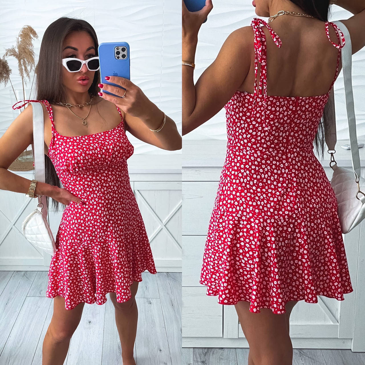 

Короткий летний сарафан из софта