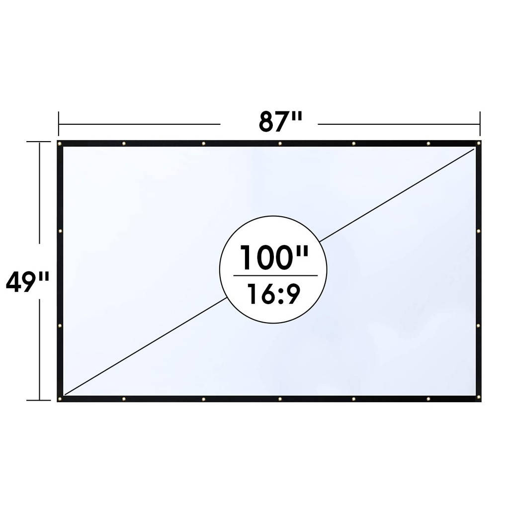 

Проекционный экран Portable Projection Screen White 100" (221x128 см, 16:9) [61748], Белый