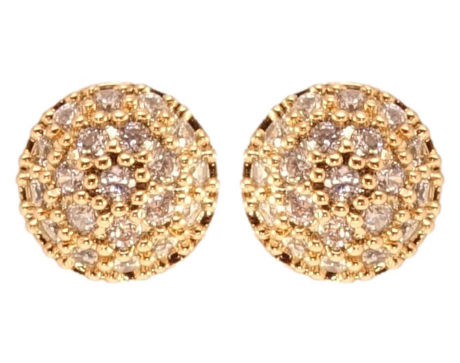

Серьги Xuping Позолота 18K гвоздики (пусеты) "Полусферы инкрустация цирконием" ø 7мм