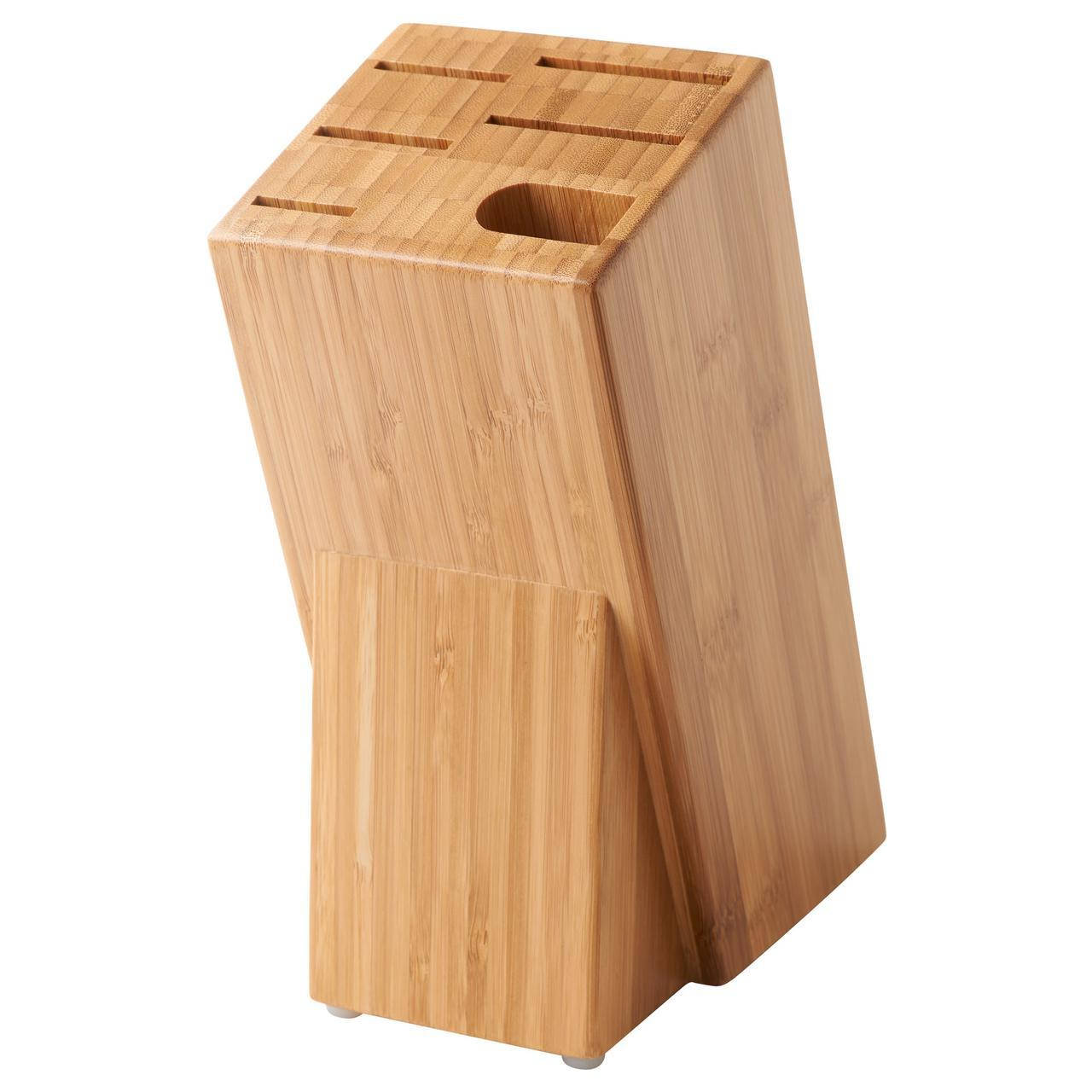 

IKEA HYVLA (302.938.98) Подставка для ножей, бамбук