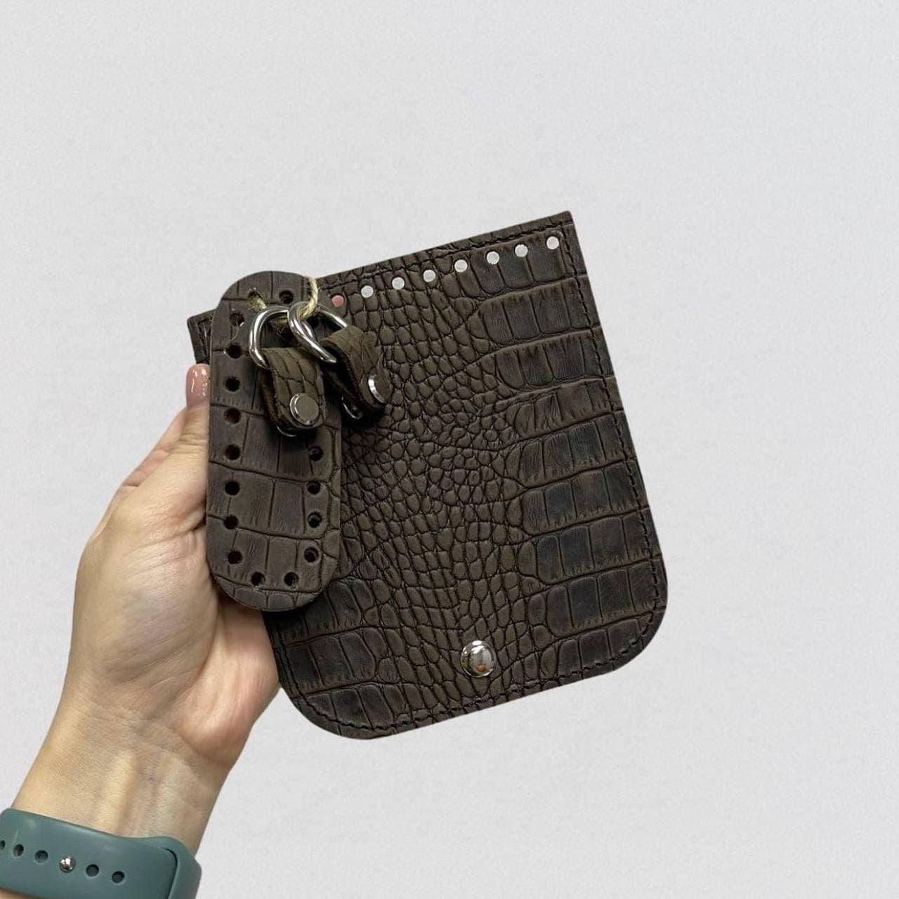 

Набор кожаной фурнитуры для сумки Мини на магните, натуральная кожа