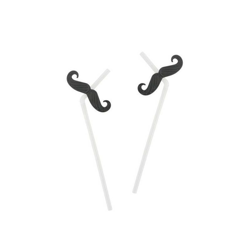 

Трубочки для коктейля Усы (6шт/уп), Белый