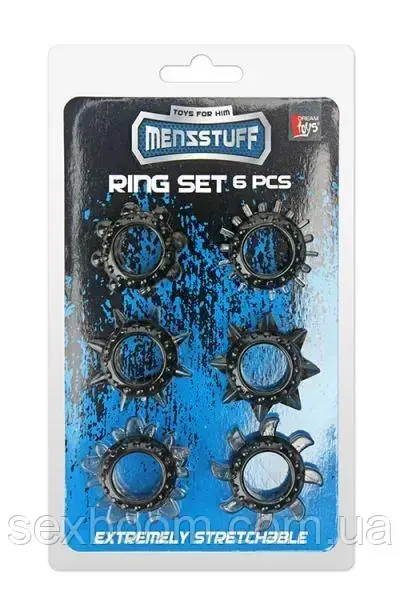 

Набор колец MENZSTUFF 6PC STRECHEABLE RING SET, Черный