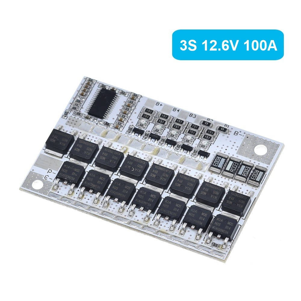 

BMS 3S 100A 12.6В Контроллер заряда разряда Li-ion батарей, балансировка