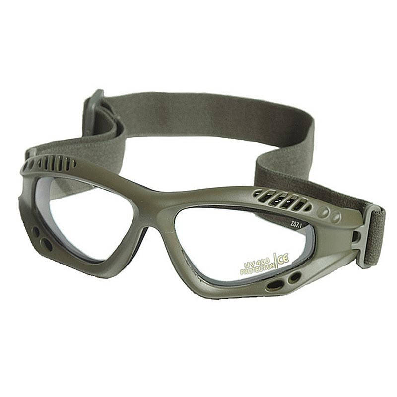 

Очки десантные защитные MIL-TEC AIR PRO Olive Clear, 15615401