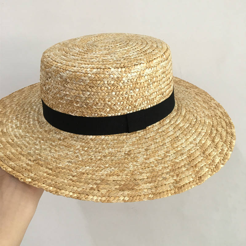 

Соломенная шляпа с плоскими полями женская 7 см