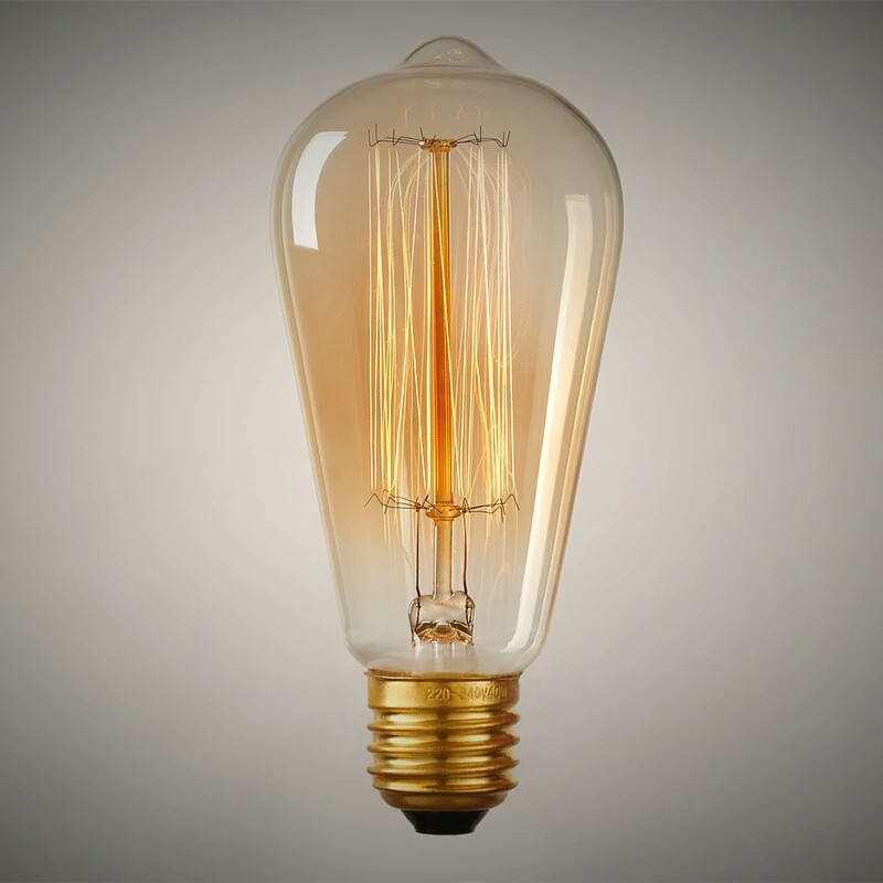 

Лампа Эдисона E27 ST64-A 40W 2700K Amber