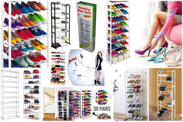 

Полка для обуви Amazing Shoe Rack на 30 пар обуви! price best, Белый