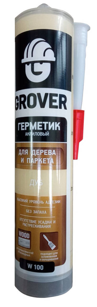 

Герметик акриловый Grover W100 для дерева и паркета, 300 мл Дуб