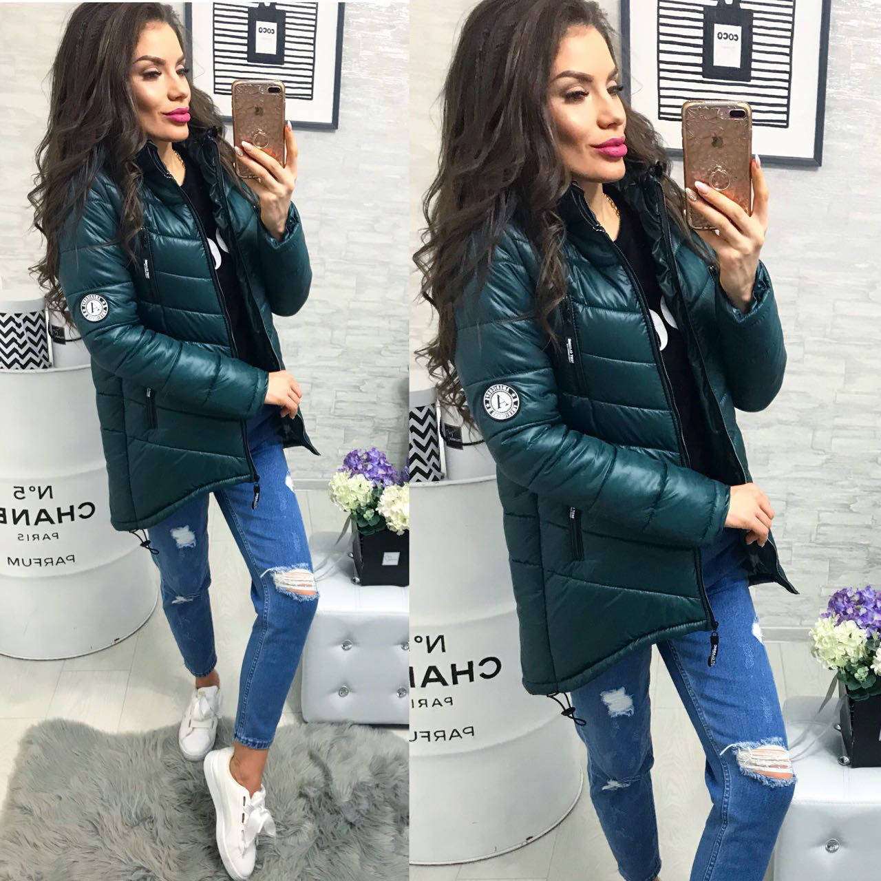 

Куртка зимняя, модель 300, цвет - бутылочка, 44 размер