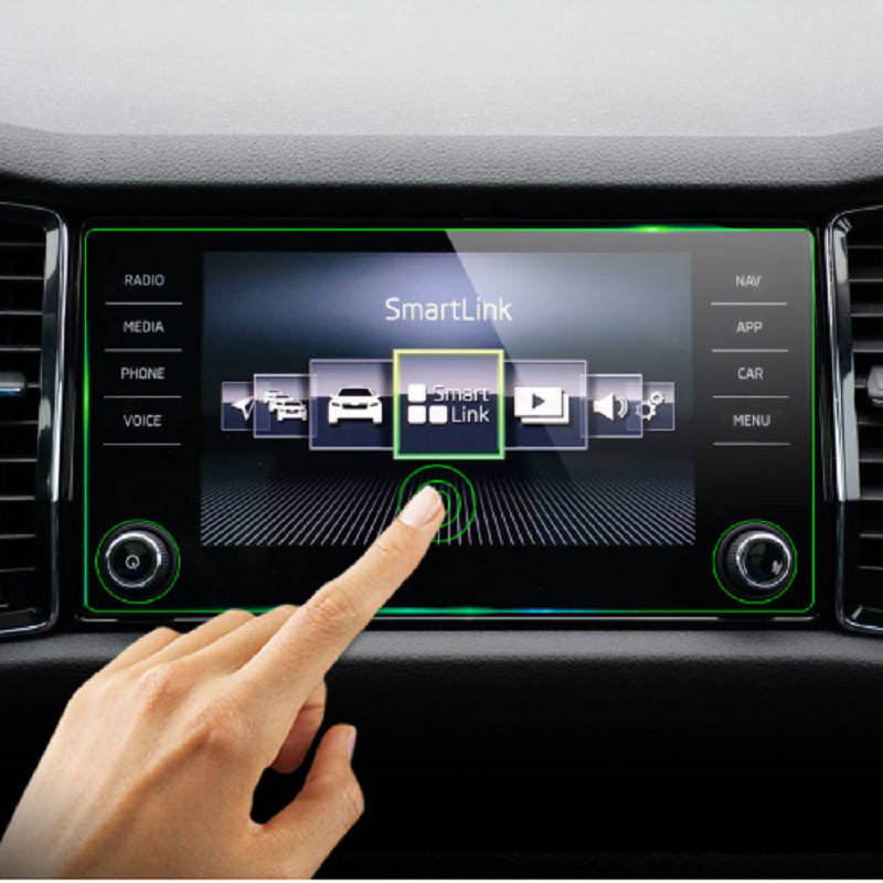 

Защитное стекло для экрана мультимедиа (монитор,панель приборов) skoda Kodiaq Karoq Superb Rapid Fabia, Черный