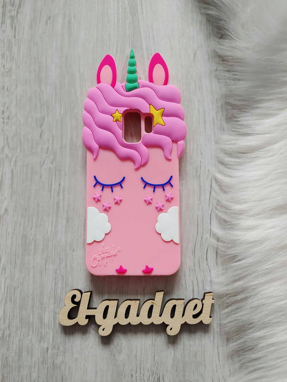 

Чехол на Samsung Galaxy S9 3D Единорог розовый