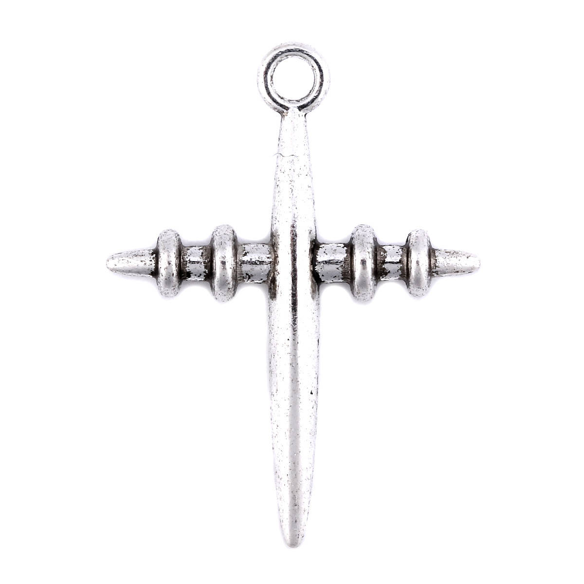 

Подвеска " Крест ", Цинковый сплав, Античное серебро, 24 mm x 18 mm