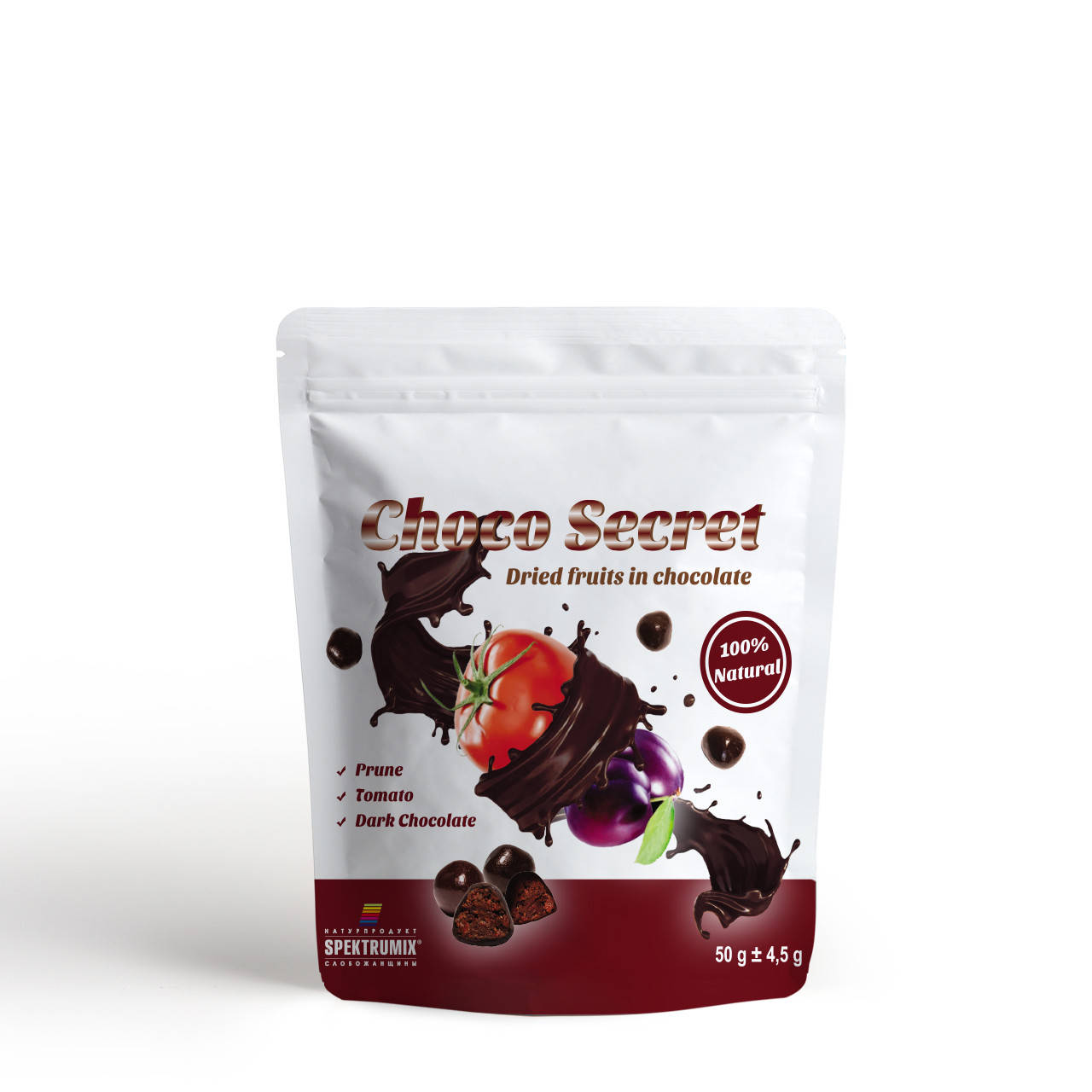 

Конфеты из сухофруктов в шоколаде Choco Secret. Чернослив с томатами, 50 г