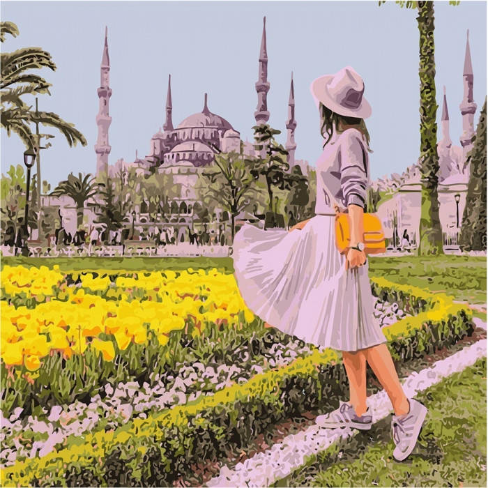 

Картина по номерам "Ярмарка цветов", 30х30 см, 5*