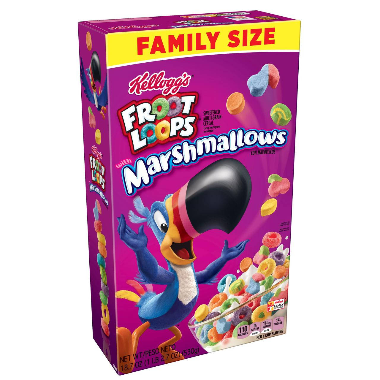 

Хлопья Froot Loops with Marshmallows Family Size 530 g