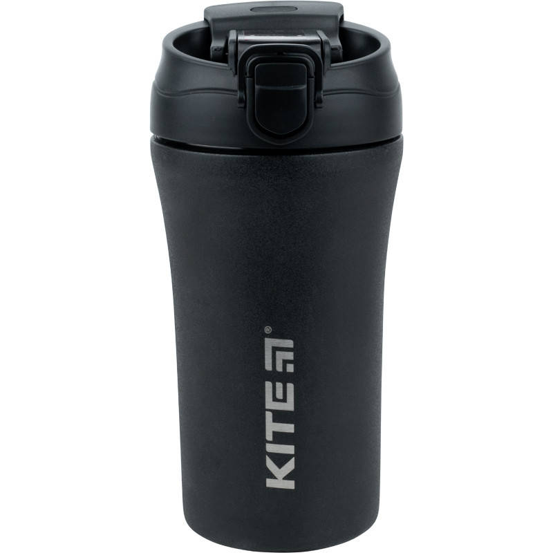 

Термокружка с трубочкой Kite K22-457-01, 400 мл, черная, Черный