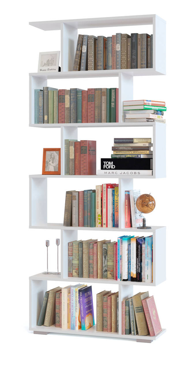 

Стеллаж для дома, высокий из ДСП цвет Белая., Белый