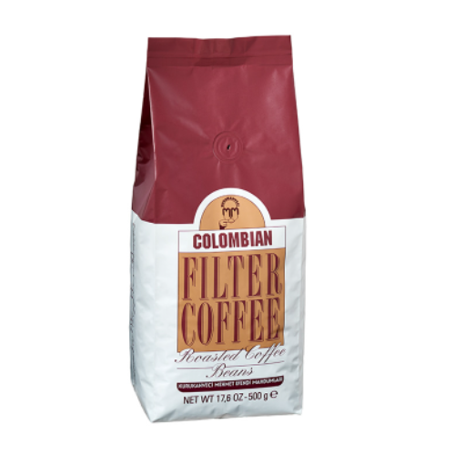 

Турецкий кофе в зернах Colombian Filter 500 грамм Kurukahveci Mehmet Efendi