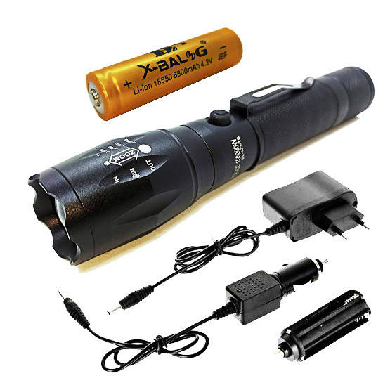 

Фонарь ручной Bailong BL-103-T6, Черный