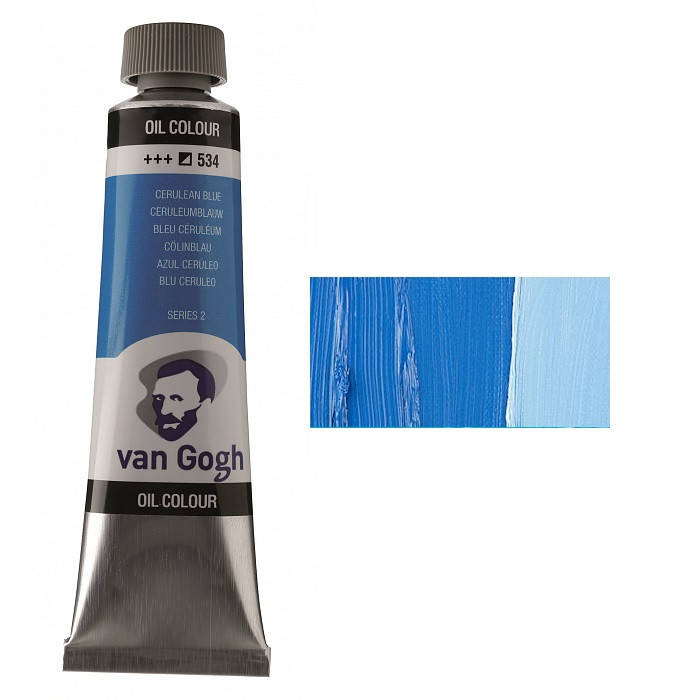 

Краска масляная Van Gogh (534) Церулеум голубой, 40 мл, Royal Talens