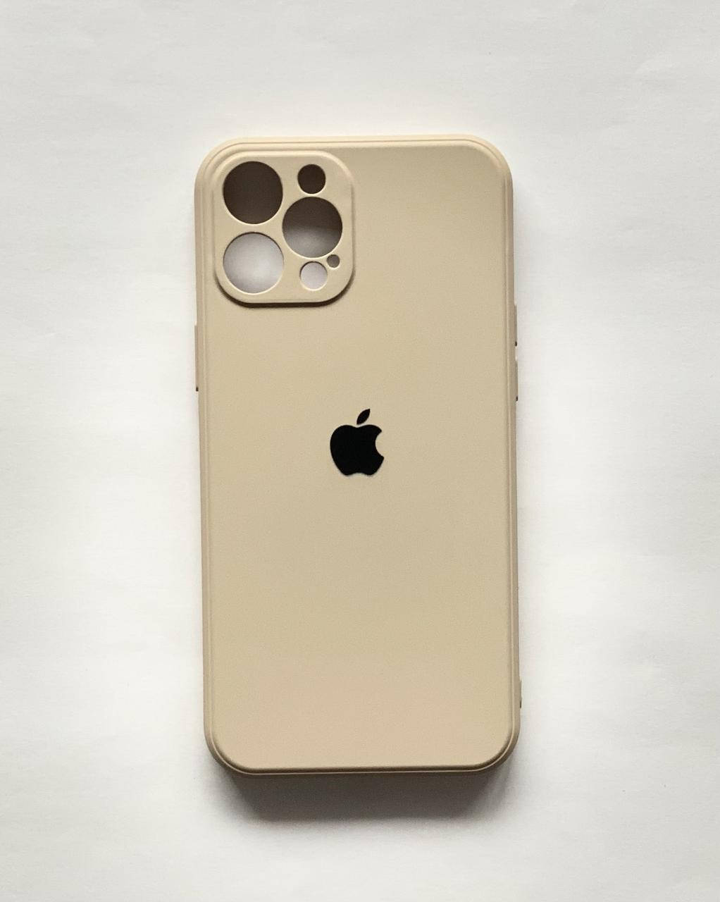 

Чехол на iPhone 12 Pro Max с защитой камеры ( бежевый )