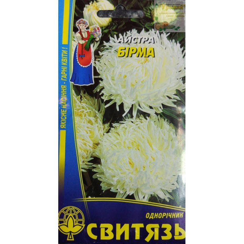 

Семена цветы Астра китайская голчастая Бирма, 0,3 г
