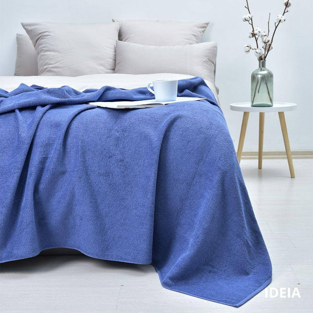 

Простынь махровая хлопковая TM IDEIA 150х200 см indigo