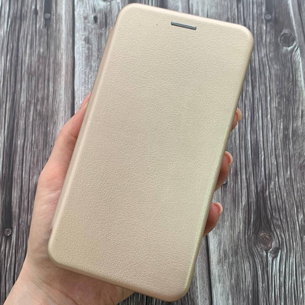 

Чехол книга для Meizu M6 с эко кожи с подставкой магнитом книжка на телефон мейзу м6 золотая STN
