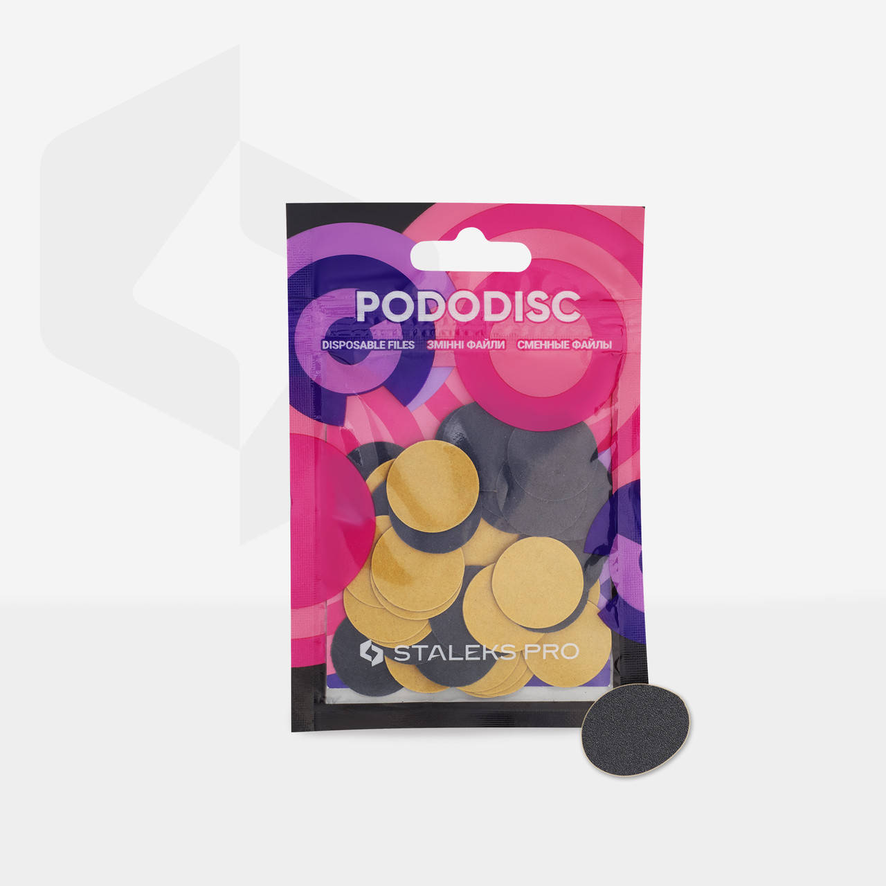 

Змінні файли для педикюрного диску Pododisc Staleks Pro L 100 гріт 50 шт