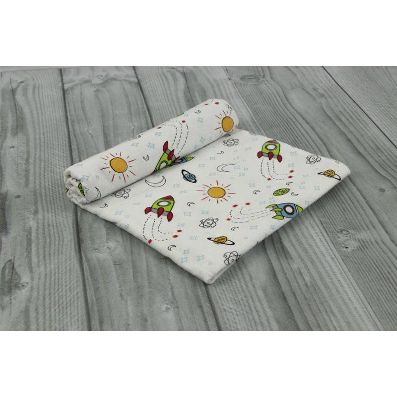

Пеленка Руно 80x90 см фланель детская с рисунком арт.203.05_космічні пригоди