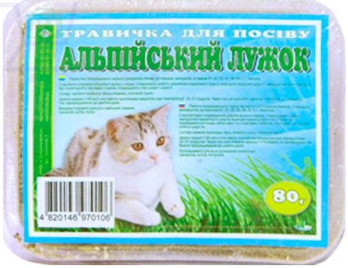 

Трава для кошек Альпийский лужок 80 г.