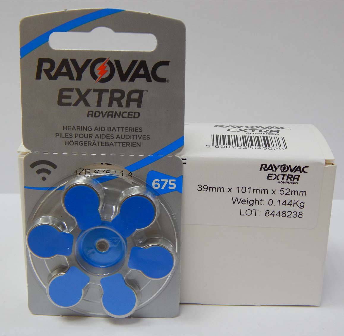 

Батарейки для слуховых аппаратов Rayovac Extra 675 (60 шт)