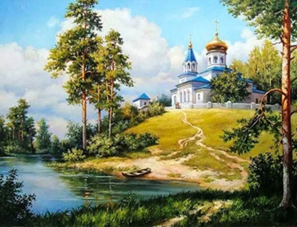 

Алмазная вышивка. Картина на подрамнике "Родной край" , размер 40х50