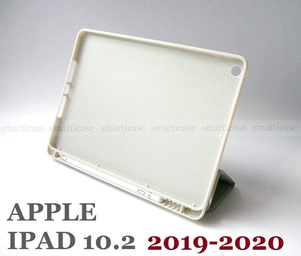 

Умный чехол софт тач для Apple Ipad 7 10.2 / Ipad 8 2020 серый с нишей для стилуса, Светло-серый