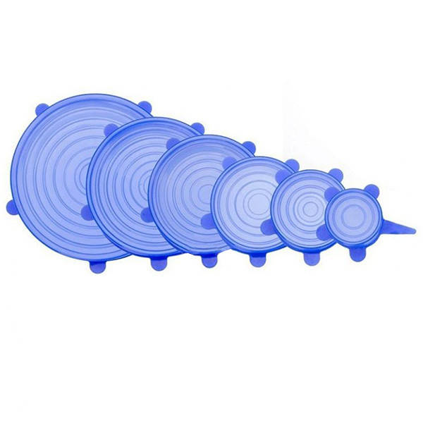 

Силиконовые универсальные крышки Super stretch silicone lids: