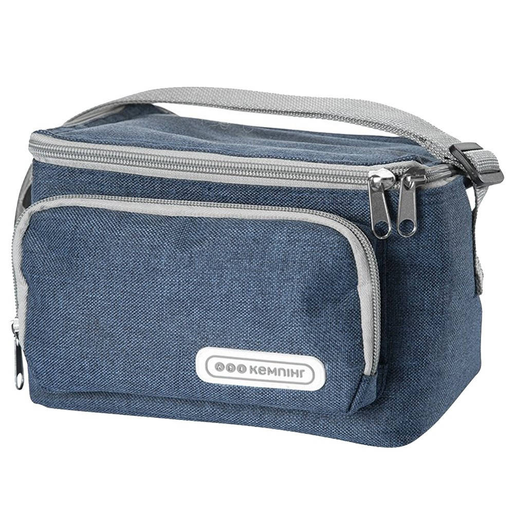 

Термосумка для еды 5л ланч бэг Кемпінг Denim сумка холодильник, Синий