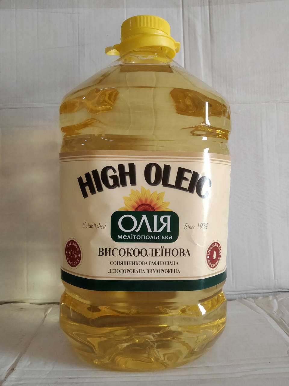 

Масло подсолнечное HIGH OLEIC 5л. высокоолеиновое раф. ТМ "Олія Мелітопольська"