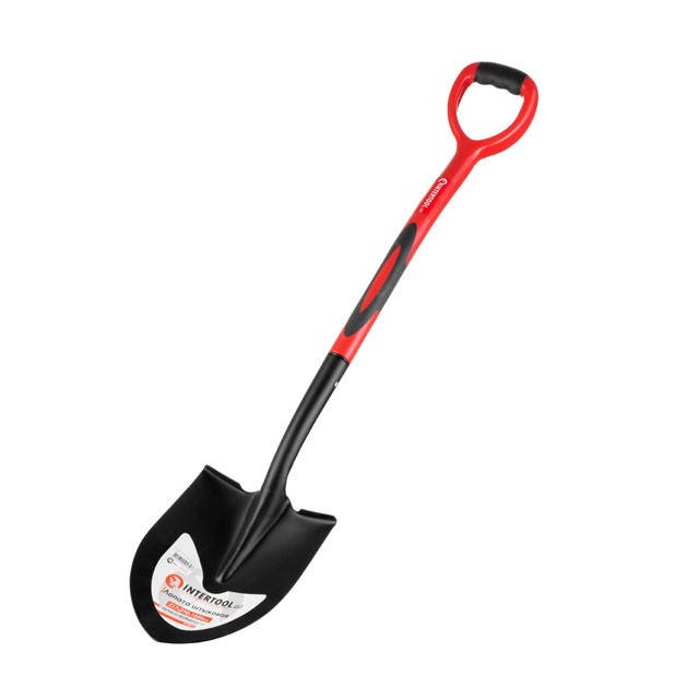 

Лопата штыковая, ручка из фибергласса, 217х290х1050 мм Intertool FT-2013