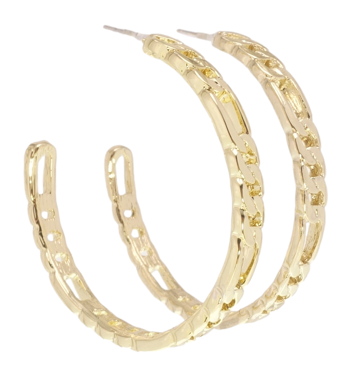 

Серьги Xuping JEAN GOUJON Позолота 14K гвоздики (пусеты) "Кольца с узором цепочка"