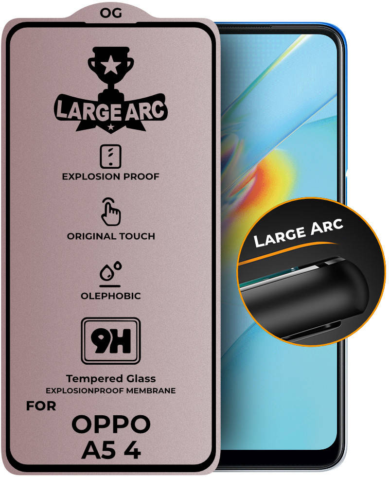 

Защитное стекло Large Arc OPPO A54 (Full Glue) (Оппо А54)