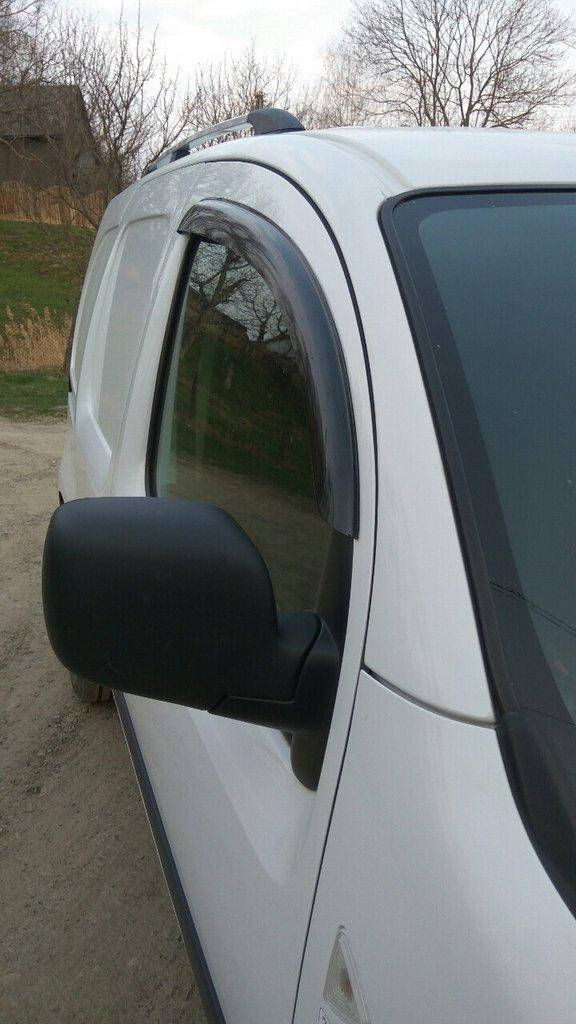 

Ветровики (2 шт, DDU-CBR) Renault Kangoo 2008-2019 гг. TSR Дефлекторы окон (ветровики) Рено Кенго