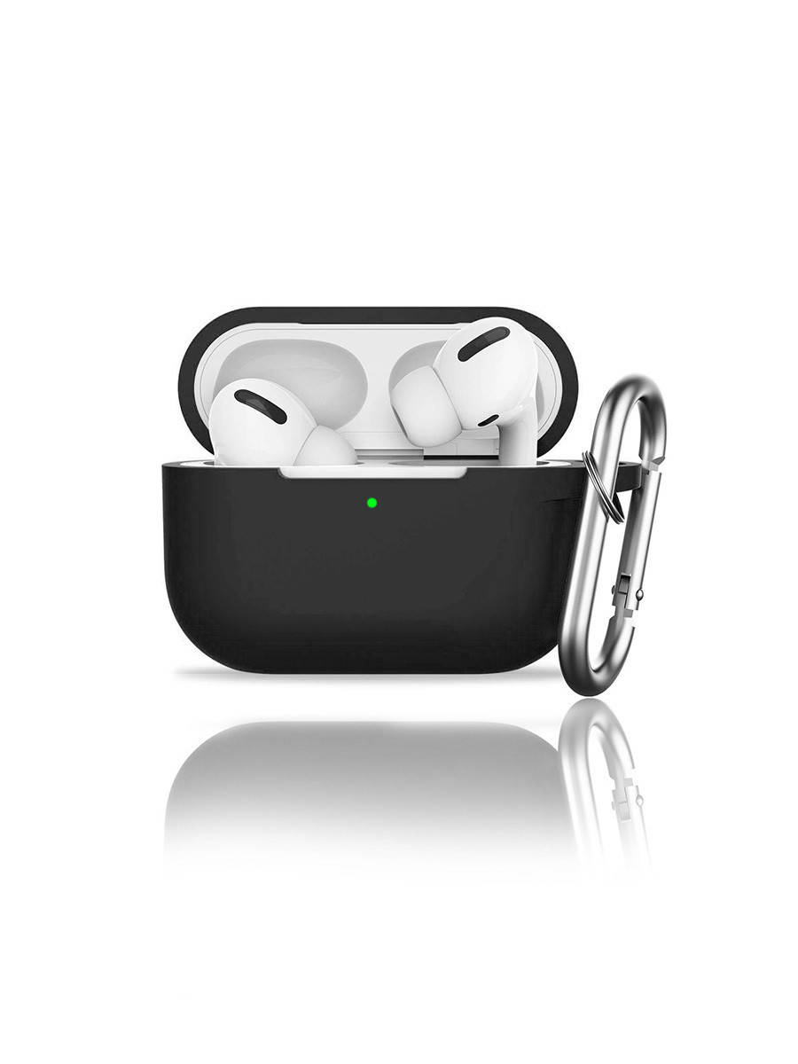 

Чехол Trusty Soft для Airpods Pro Case (0.8mm) с карабином Black, Черный